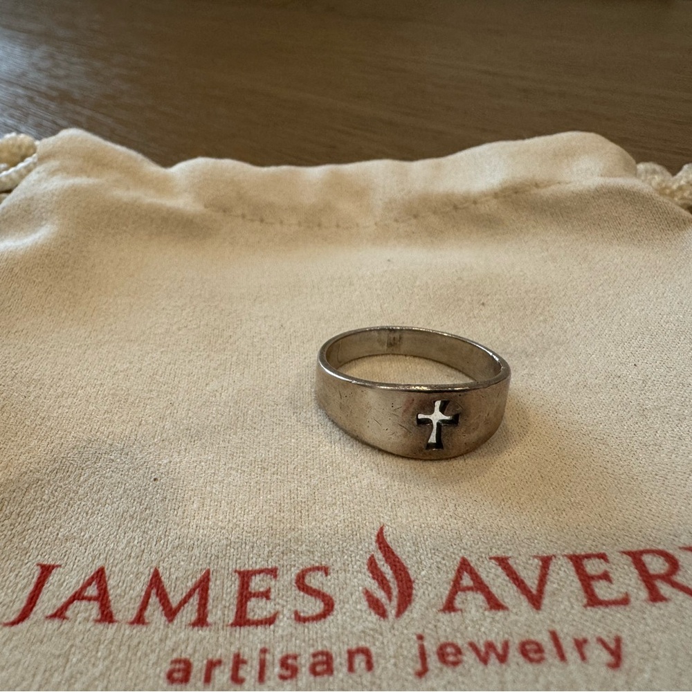 James Avery Silver Cross Band